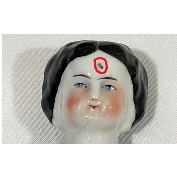 HERTWIG GERMAN ANTIQUE CHINA DOLL c.1880, Genuine - Picture 15 of 16